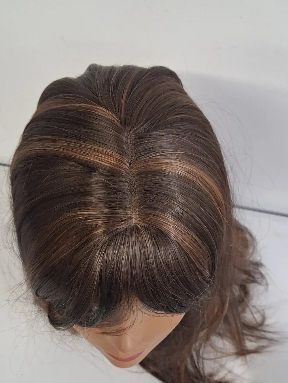 NWT  Long Layered Wig with Bangs - Chestnut Brown